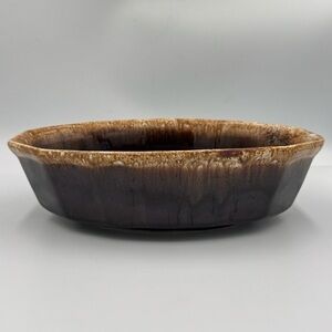 Vintage McCoy Brown Drip Oven Proof Deep Baking Dish #7071